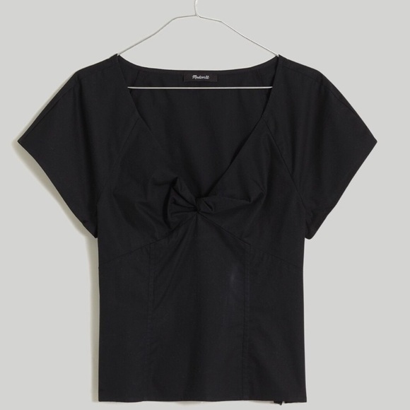 Madewell Tops - NWT Twist-Front Seamed Top in Poplin